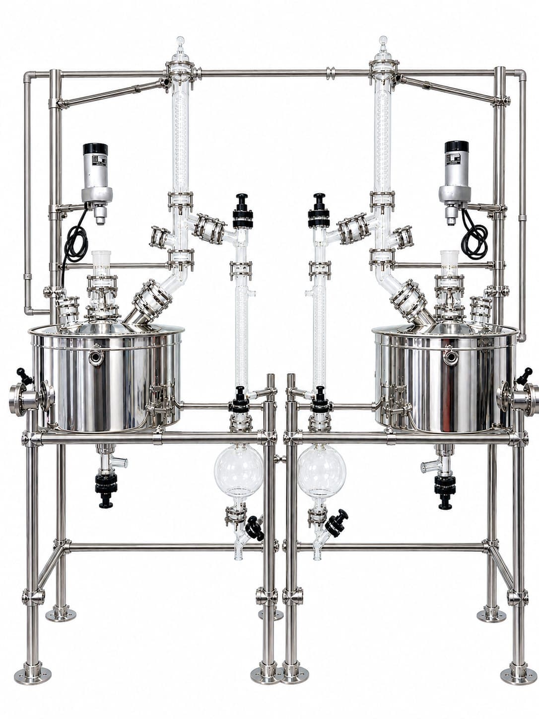 20L multi-neck RB flask on SS stand — CHEMveda, Hyderabad